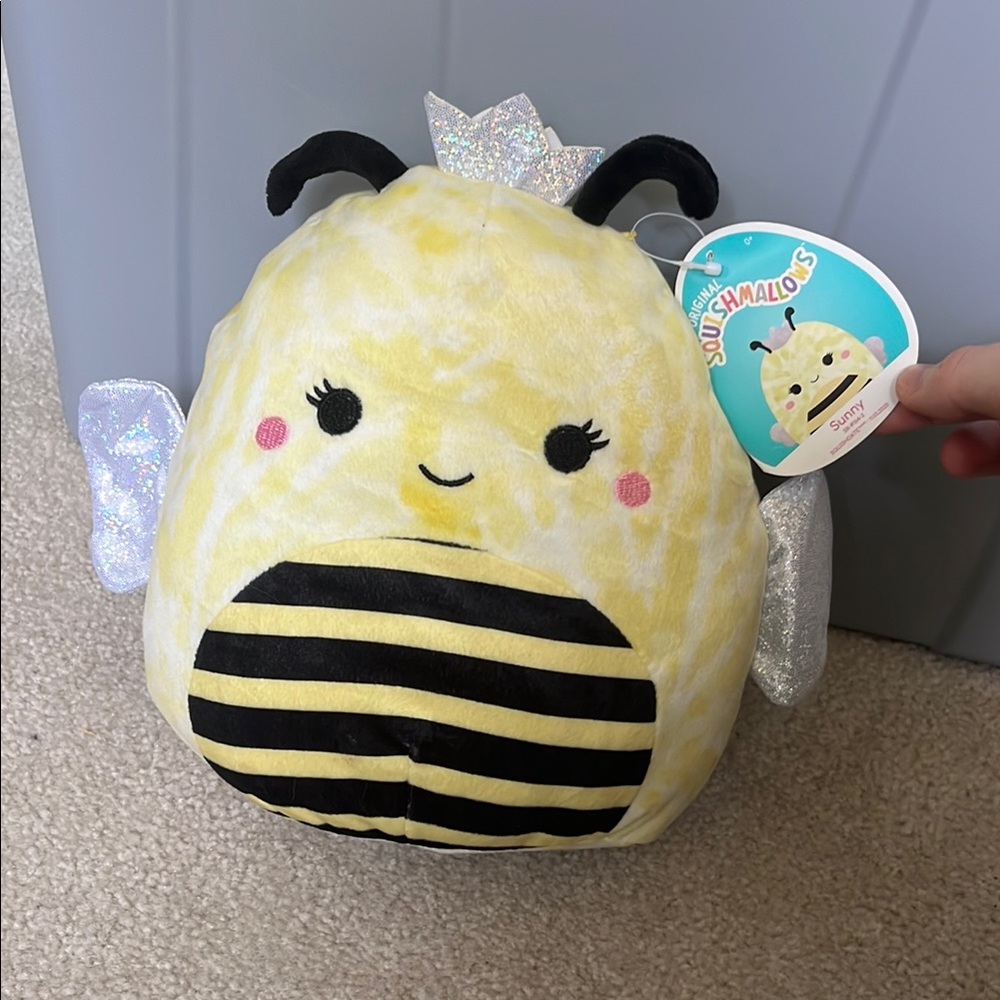 Squishmallows Yellow and Black Bee Stuffed Animal